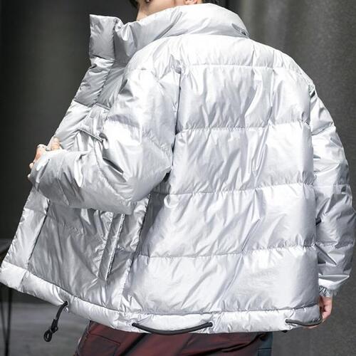 남자 화이트 오리 스탠드 칼라 밝은 얼굴 재킷 아웃도어 스포츠 트레킹 소프트 쉘 툴링화물 짧은 코트