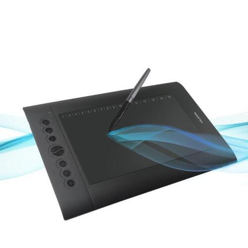 HUION H610 PRO V2 그래픽 드로잉 디지털 태블릿 8192 레벨 ± 60 ° 틸트 기능 8 프레스 16 소프트 키가있는 배터리없는 펜
