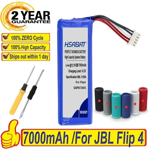 100 오리지널 HSABAT 7000MAH GSP872693 01 JBL 플립 4 용 배터리 스페셜 에디션