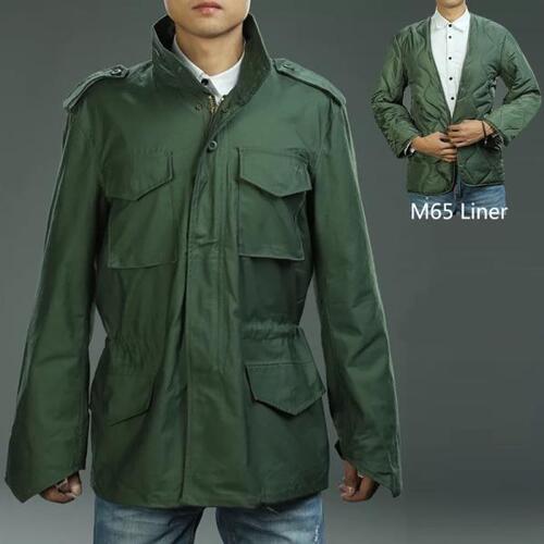 M65 밀리터리 택티컬 재킷 투피스 윈드브레이커 코튼 라이너 아웃도어 남자, 따뜻한 방풍 코트