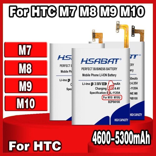 HSABAT 배터리 HTC ONE M8 2 M8T M8X M8D E8 M8SW/ONE M7 802D 802T/ONE M9  M9W PLUS/ONE M10 10/10 LIFESTYL