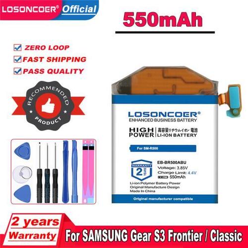 LOSONCOER Top 550mAh 삼성 갤럭시 호환 스마트 워치 배터리 액티브