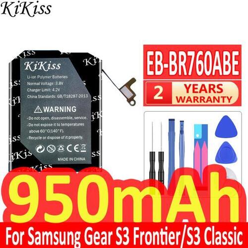 950mAh KiKiss 강력한 배터리 EBBR760ABE 삼성 기어 S3 클래식
