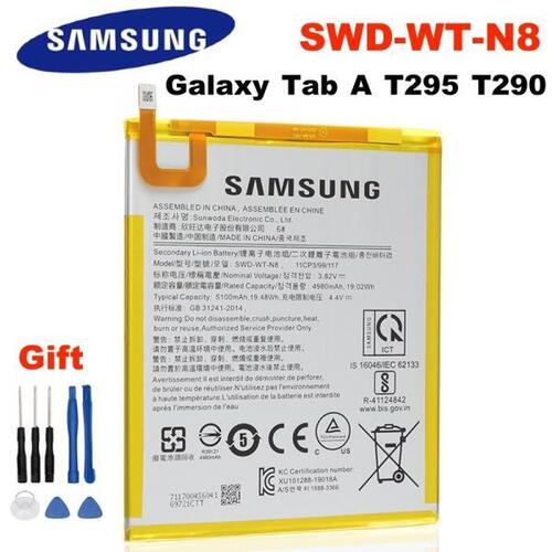 Samsung Original SWDWTN8 태블릿 배터리 Samsung Galaxy Tab A T295 T290 정품 교체 태블릿 배터리 5100mAh  Tools