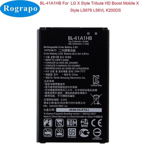 LG BL41A1HB 핸드폰 배터리 X 스타일 공물 HD 부스트 모바일 LS676 L56VL K200DS 옵티머스 F60 MS395 D390N