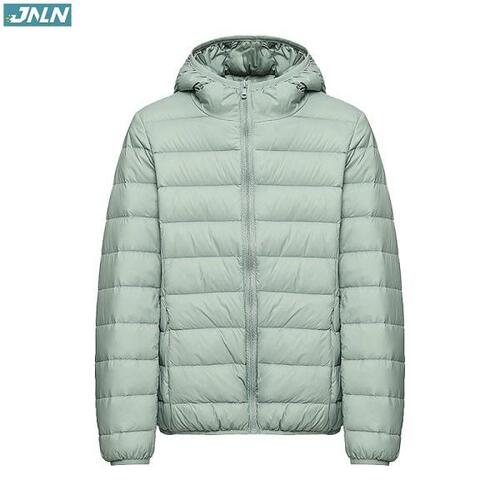 JNLN-후드 다운 재킷 여자 초경량 하이킹 트레킹 캠핑 방수 포장 가능재킷, 아웃도어 패딩 보온 코트