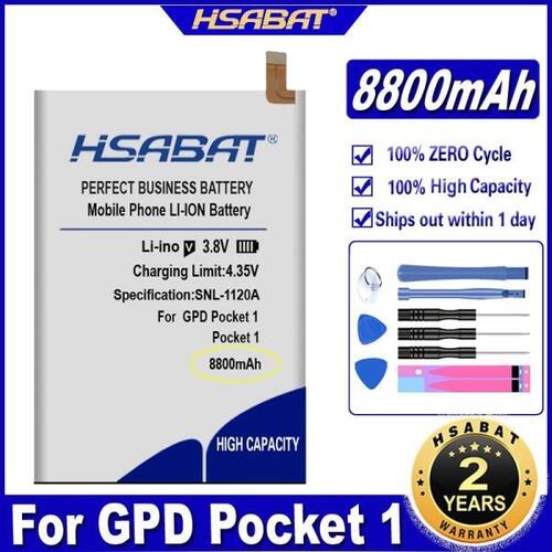 HSABATGPD 포켓 1 포켓1 용 6664107 mAh 배터리 휴대용 게임용 노트북 게임 패드 태블릿 Pc 배터리