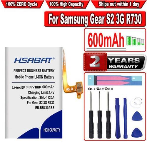 HSABAT 600mAh EBBR730ABE 배터리 삼성 기어 S2 3G