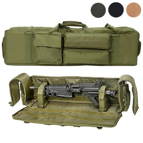 전술 듀얼 총 가방 아웃도어 사냥 소총 숄더백 슈팅 Airsoft 페인트 볼 총 가방 M249 M4A1 M16 AR15
