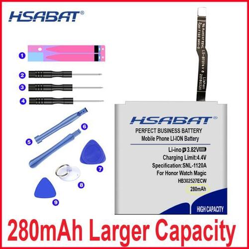 HSABAT 0 280mAh HB302527ECW 배터리 화웨이 명예 시계 매직 스마트 워치 핸드폰 교체 배터리