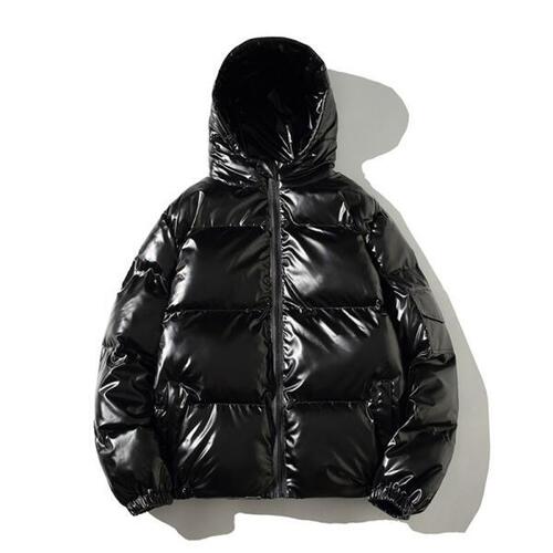 남성 캐주얼 지퍼 두꺼운 후드자켓, 단색 파카, 하라주쿠 코트, 방풍 아웃웨어, 2022 신상