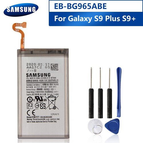 SAMSUNG 오리지날 EB-BG965ABE 배터리 삼성 갤럭시 S9 플러스 G9650  G965F 정품 교체 전화 3500MAH