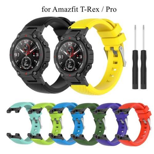 샤오미 Amazfit TRex/TRex 2 실리콘 소프트 손목 스트랩 교체 팔찌 Amazfit Trex Pro 스포츠 시계 스트랩