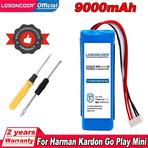 TOP LOSONCOER 9000MAH GSP1029102 01 HARMAN KARDON 용 배터리 JBL GO PLAY CPHK06 블루투스 스피커