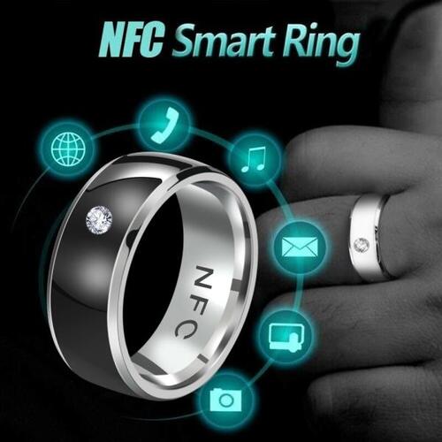 트랜드 남성과 여자 신기술 NFC 스테인레스 스틸 스마트 링 적합한 아이폰 안드로이드 핸드폰