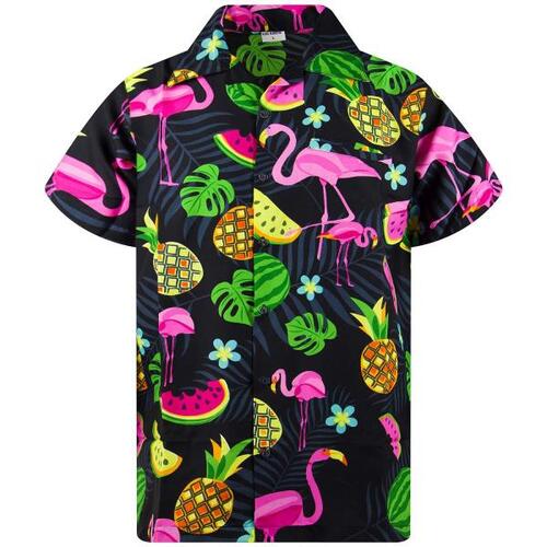 여름 남성 하와이 셔츠 플라밍고 비치 의류 블라우스 Camisa Masculina