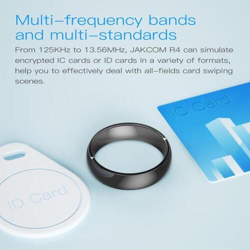 Jakcom R4 방수 고속 NFC ID IC 카드 입력 스마트 링 전자 지원 IOS 안드로이드 wp 전화 미니 매직