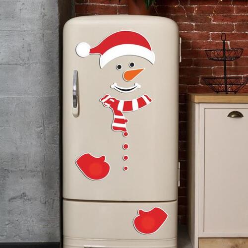 크리스마스 크리스마스 눈사람 자석 냉장고 스티커 메리 장식 홈 새해, 노엘 2023 나비 다드 선물