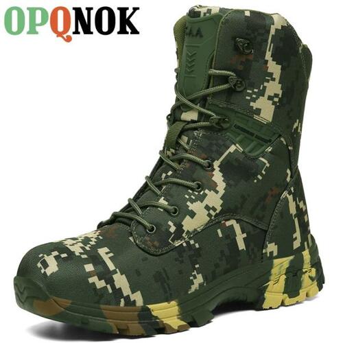 OPQNOK-고품질 방수 남자 밀리터리 부츠,전투 밀리터리 아웃도어 가벼운 전술 사막 작업
