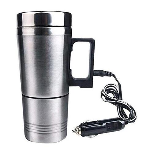 자동차 물 보온 주전자 컵 휴대용 전기 여행 커피 머그잔 시가 라이터 케이블 304 스테인레스 스틸