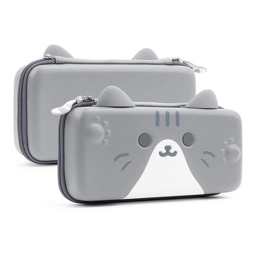 닌텐도 스위치/스위치와 호환되는 큐트 고양이 귀 운반 케이스, OLED 휴대용 하드 쉘 여행용 보관 가방