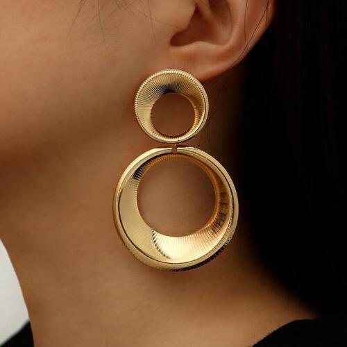 Fashion Boho Hip Stainless Steel Long Dangling Earrings Women Ear Piercing Luxury Quality Jewelry fo