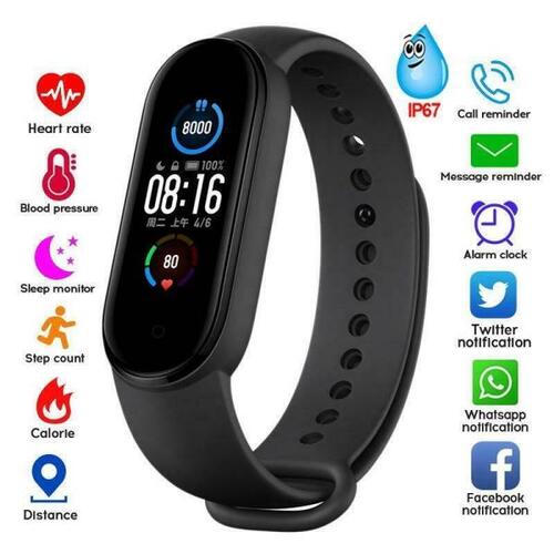 BE112 Bluetooth Fitness Bracelet Men Women Tracker Sports Band Pedometer Heart Rate Blood Pressure