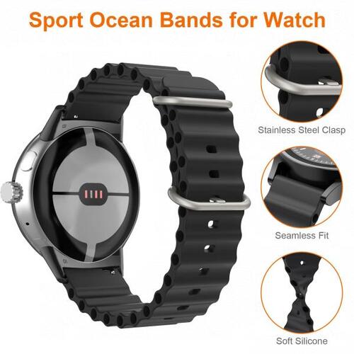 Ocean strap For Google Pixel Watch band 교체 벨트 실리콘 시계 스포츠 팔찌 Correa Accessories