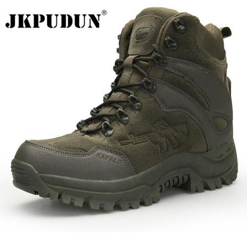 JKPUDUN-전술 밀리터리 전투 부츠, 남자 천연가죽, 미국 밀리터리 사냥, 트레킹, 캠핑, 등산,작업 신발 봇