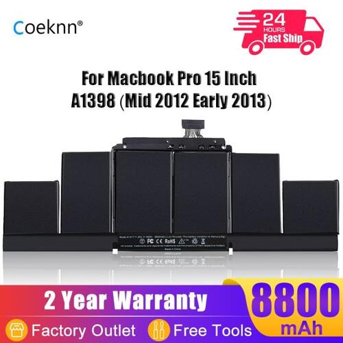 Coecnn 99Wh A1417 노트북 배터리, 애플 맥북 프로 15 인치 A1398 2012  초반 2013  초 레티나 MC975LL/A MC976LL/A MD831LL/A