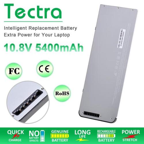 Tectra 10.8V 5400mAh A1280 노트북 배터리, Apple MacBook 13 &amp;quot;A1278 2008 버전 MB466LL/A MB466 MB771LLA MB