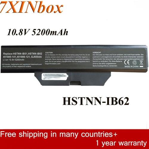 7XINbox 10.8V 5200mAh HSTNN-IB62 HSTNN-OB62 HP Compaq 510HP 511HP 610 6720S 6730S 6735S 6820S 6830S