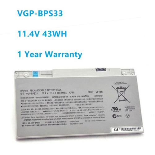 VGP-BPS33 소니 VAIO SVT-14 SVT-15 T14 T15 T14118CC Touchscreen Ultrabooks 시리즈 11.4V 43Wh