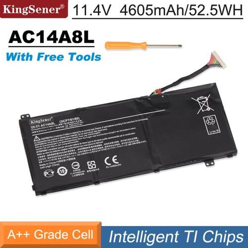 KingSener AC14A8L 노트북 배터리 Acer Aspire VN7-571 VN7-571G VN7-591 VN7-591G MS2391 KT.0030G.001 11.4V 46