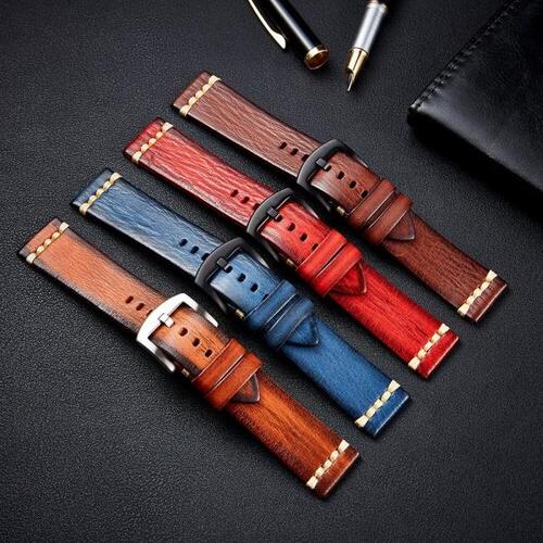 Genuine Leather Watchband For Galaxy Watch Strap Vintage 18mm 20mm 22mm 24mm Watch Band For Tissote