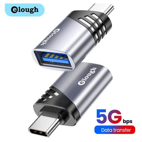 Elough-USB 3.0 타입 C OTG 어댑터 USB C Male To Micro USB Female 컨버터, 맥북, 삼성, 화웨이, 샤오미 c타입 To USB OTG