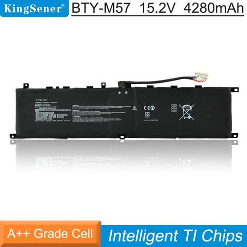KingSener BTY-M57 노트북 배터리 MSI GP66 GP76 MS-17K3 Leopard 10UG 시리즈 노트북 15.2V 4280mAh 65Wh