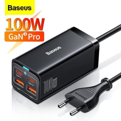 Baseus GaN 100W 65W 데스크탑 충전기  충전 4.0 QC 3.0 PD USB-C 유형 C USB  충전 맥북 삼성 아이폰 노트북