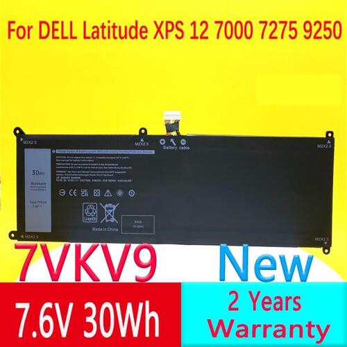 델 래티튜드 XPS 12 7000 7275 9250 시리즈 노트북 용  7VKV9 9TV5X 노트북 배터리, T02H001 0V55D07.6V 30WH 고품질