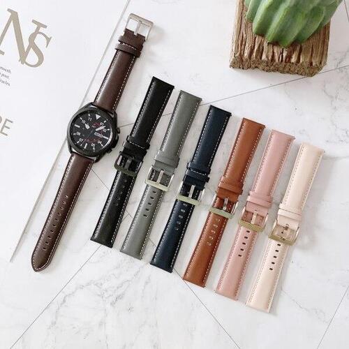 New Genuine Leather Watch Bands For Samsung Galaxy Watch3 45mm Replacement band For Galaxy Watch 3 4
