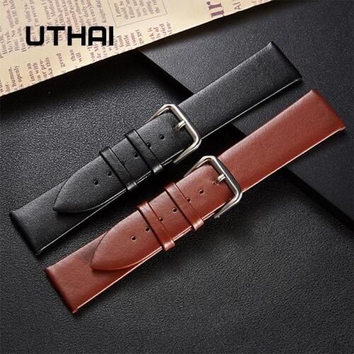 UTHAI-P39 20mm 가죽 시계 스트랩 22mm, 삼성 갤럭시 워치 46mm/기어 S3 용 시계 밴드