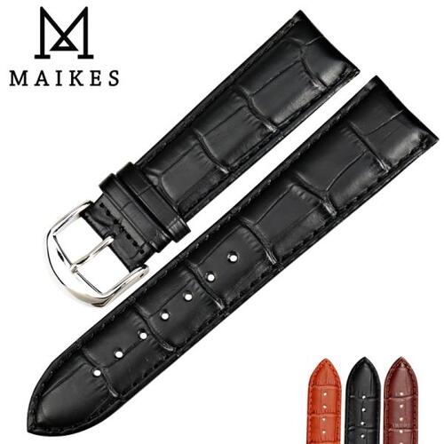 MAIKES-천연가죽 스트랩 시계 밴드, 12mm-24mm, 시계 팔찌 벨트, 카시오 시계 액세서리, 손목 밴드