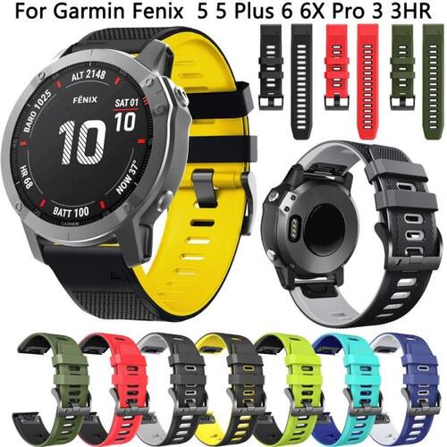 Garmin Fenix 6X 6 Pro 5X 5 Plus 7 7X Epix 945 3 3HR 22 26mm Smartwatch 실리콘 팔찌 교체 용 QuickFit 스트랩 밴드