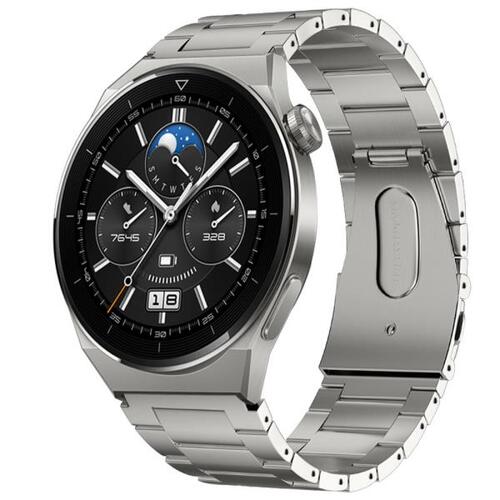 22mm 티타늄 합금 스트랩 삼성 갤럭시 워치 46mm 기어 S3 화웨이 워치 3/GT2 프로 비즈니스 손목 밴드, Samsung Galaxy watch Amazfit GTR 47