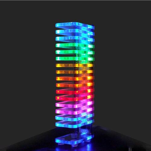 GHXAMP LED 레벨 디스플레이 KS16 음악 스펙트럼 DIY 키트 VU 타워, 판타지 크리스탈 사운드 칼럼 전자 DIY 키트 1 개