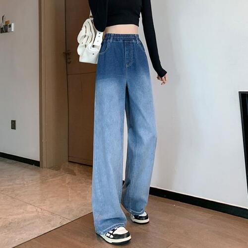Wide Leg Loose High Waisted Jeans Female Straight Baggy Pants Oversize Trousers Women Clothing All-M