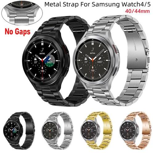 Galaxy Watch5 5Pro 40 호환 Galaxy 워치 4 클래식 42 46mm 시계 밴드, 금속 간격 없음 스트랩 삼성 갤럭시 워치 5 5 프로 40 44mm 럭셔리 밴드