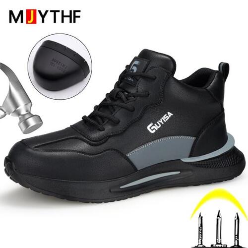 MJYTHF MJYTHF- 방수 작업 부츠,강철 발가락 신발, 남성 튼튼한 보호 신발, 펑크 방지신발, 남성