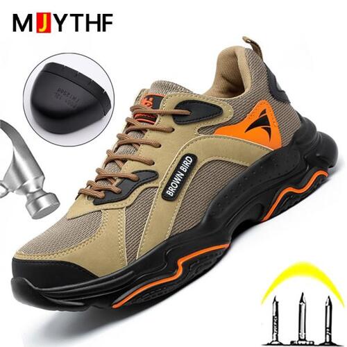 MJYTHF  신발, 편안하고 소프트 내마모성, 스매싱 방지, 피어싱 방지, 통기성 작업 신발, 튼튼한 스니커즈