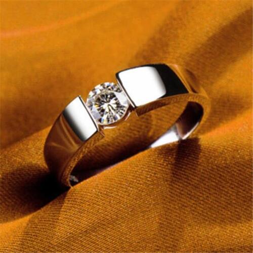 Bonzer 플래티넘 반지 공인 0.5CT 모이사나이트 다이아몬드 약혼 반지 단단한 백금 PT950 화려한 고급 결혼 보석 선물 Beauiful 상자